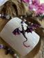 Preview: LANGE DRACHEN EDELSTEIN SCHUTZKETTEN HANDGEFÄDELT - Lila pink - AMETHYST ROSENQUARZ UDGL