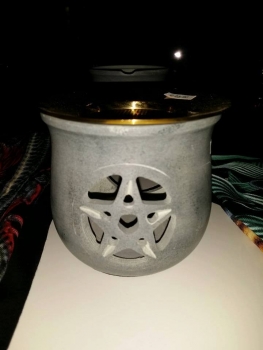 RÄUCHERSTÖVCHEN PENTAGRAM GRAU