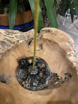 AKTION !!!! STEAMPUNK SKULL RÄUCHERSTÄBCHENHALTER - UPCYCLING