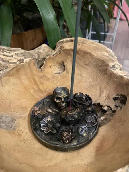 AKTION !!!! STEAMPUNK SKULL RÄUCHERSTÄBCHENHALTER - UPCYCLING